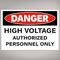 Avery High Voltage/Personnel Labels, Waterproof, UV Resistant, Preprinted, 3.5" x 5", 100 Warning Decal Labels